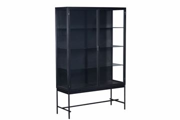 Daneline Vitrineskab i Metal/jern H170xB110x40cm med glashylder