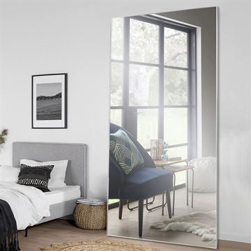 Miranda Spejl - 100x200 cm - Børstet aluminium