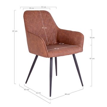 Spisebordsstol model Harbo (brun)