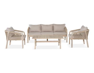 Molly sofasæt m/bord & sandfarvet hynder