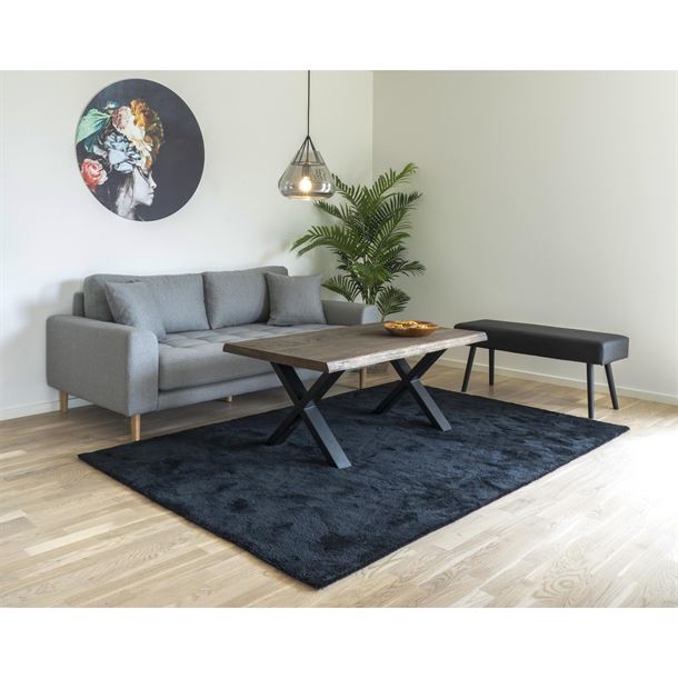 Sofabord model Toulon i smoked olieret eg med bølget kant, 120x70xh50 cm