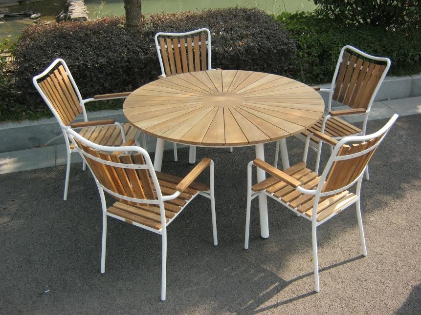 Teak Ã130cm 5 stole hvid Soveværelse vægfarve