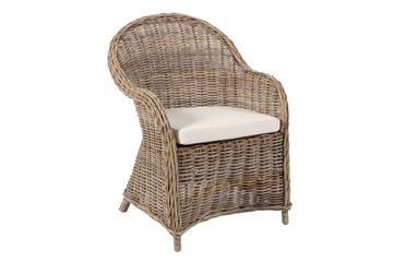 Rattan stol med hynde model Kubu