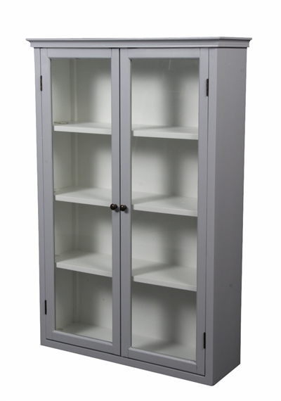 BLACK WEEK - Ancora Vægskab - 81x26x121 cm - Grå/hvid