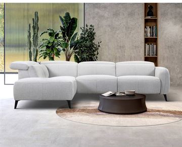 Beatrice Sofa - m/reclinerfodstøtte - Venstrevendt Open end - Lys Sand