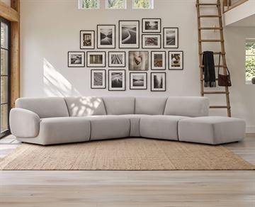 Eleanor hjørnesofa m/open end - Højrevendt - Taupe