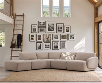 Eleanor hjørnesofa m/open end - Venstrevendt - Taupe