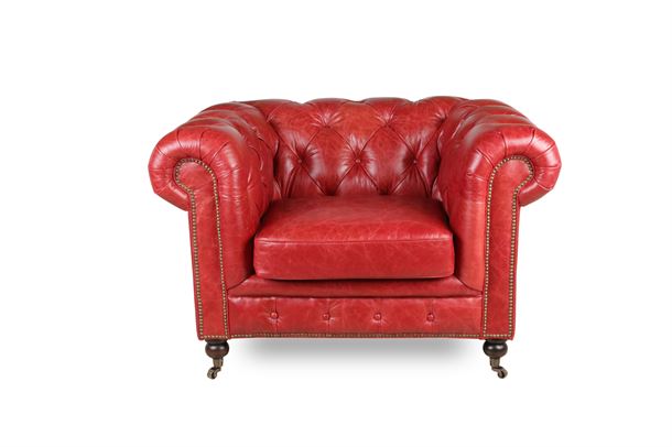 Chesterfield stol model Oakland Royal Rouge