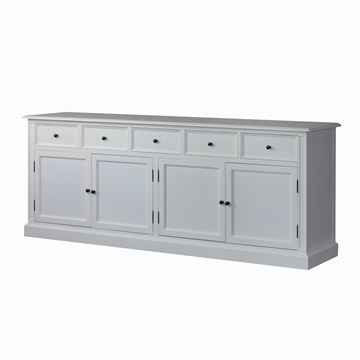 Hvid Skænk L220xH86xD50cm 