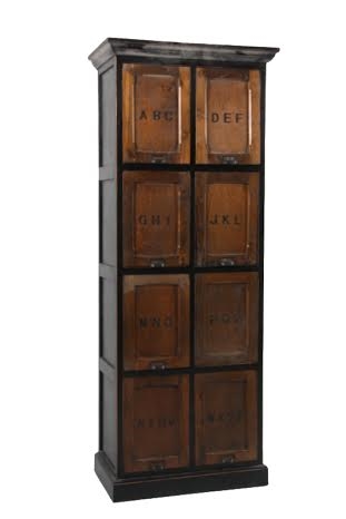 Arno Reol - 80x45x200 cm - Natur/Sort <SPAN STYLE=\'color:#d0121a;\'>FORUDBESTIL</SPAN>