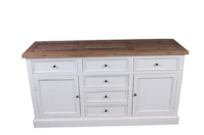 Schelde Buffet - 160x50x85 cm - Natur/Hvid <SPAN STYLE=\'color:#d0121a;\'>FORUDBESTIL</SPAN>