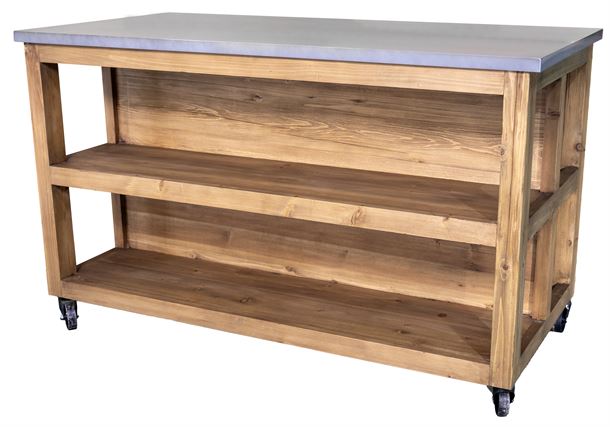 Ebro Køkkenø med hjul - 160x80x98 cm <SPAN STYLE=\'color:#d0121a;\'>FORUDBESTIL</SPAN>