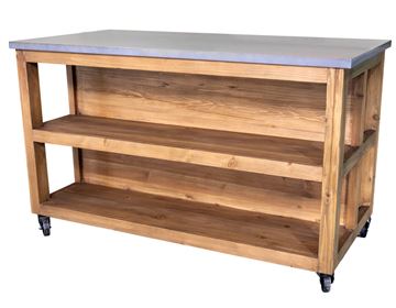 Ebro Køkkenø med hjul - 160x80x98 cm <SPAN STYLE='color:#d0121a;'>FORUDBESTIL</SPAN>