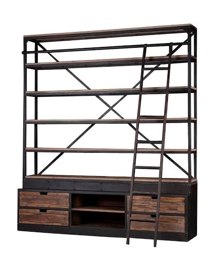 Volga Reol m. Stige - 160x45x243 cm  <SPAN STYLE=\'color:#d0121a;\'>FORUDBESTIL</SPAN>