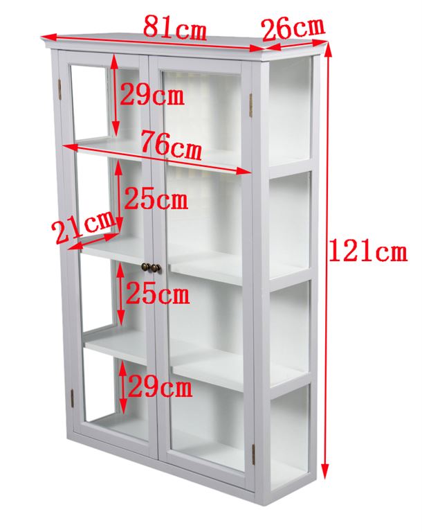 Vægskab H.120xB.81xD.26cm Grå Ral 7040