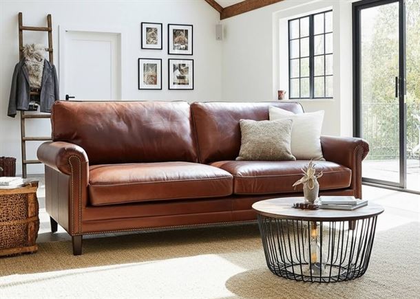 Fairfield 3 pers. Lædersofa  