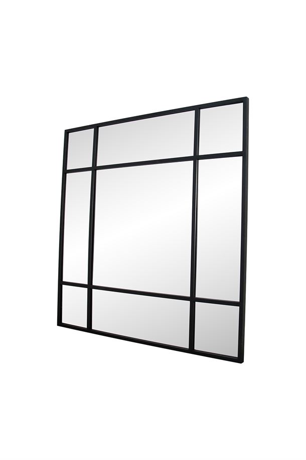 Cetus Spejl - 150x150 cm - Sort