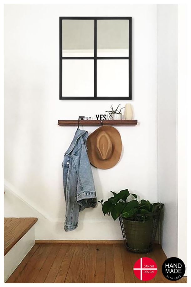 Aurora Spejl - 55x63 cm - Sort