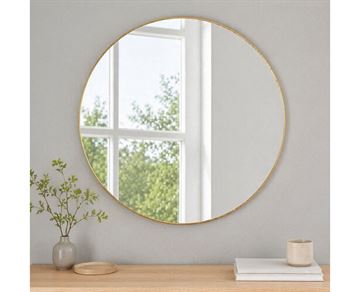 Pluto Rundt Spejl - Ø100 cm - Guld  <SPAN STYLE='color:#d0121a;'>FORUDBESTIL</SPAN>	