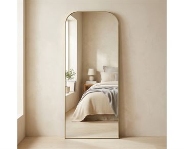 Tellus Spejl m/buet top - 48x190 cm - Guld.  <SPAN STYLE='color:#d0121a;'>FORUDBESTIL</SPAN>	