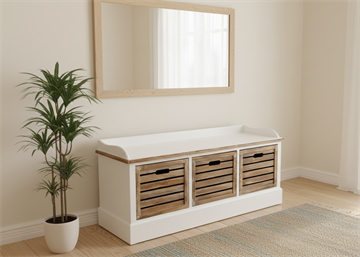 Hesselø Entremøbel - Bænk m/3 skuffer 