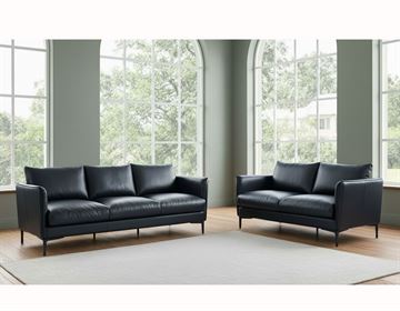 Marbella Lædersofasæt 2 + 3 pers. - Onyx Black