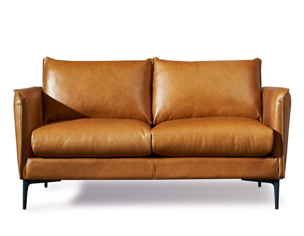 Finley 2 pers. Lædersofa - Mulberry Brown 