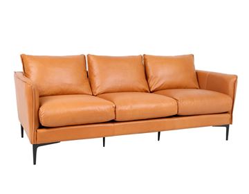 Marbella 3. pers Lædersofa - Mulberry Brown