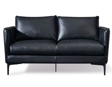 Finley 2 pers. Lædersofa - Onyx Black