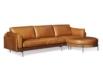  Milner Lædersofa - Mulberry Brown