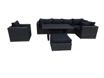 Loungesæt Model Burgos Sort/sort