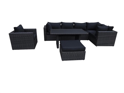 Loungesæt Model Burgos Sort/sort