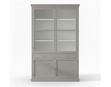 Samos Vitrineskab – 212x147x44 cm – Grå/Hvid <SPAN STYLE='color:#d0121a;'>FORUDBESTIL</SPAN>