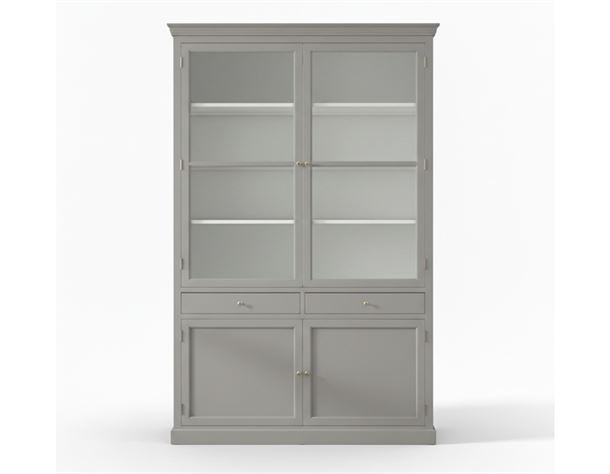 Samos Vitrineskab – 212x147x44 cm – Grå/Hvid <SPAN STYLE=\'color:#d0121a;\'>FORUDBESTIL</SPAN>