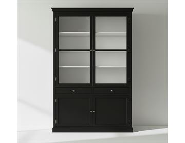 Samos Vitrineskab – 212x147x44 cm – Sort/Hvid <SPAN STYLE='color:#d0121a;'>FORUDBESTIL</SPAN>