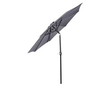 Alu parasol m/krank og tilt - Ø 3 meter - Grå