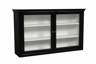 Amager Væghængt Vitrineskab - 60x100x26 cm - Sort/Hvid 