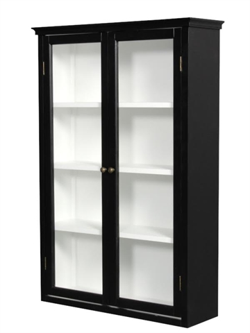 BLACK WEEK - Ancora Vægskab - 81x26x121 cm - Sort/hvid 