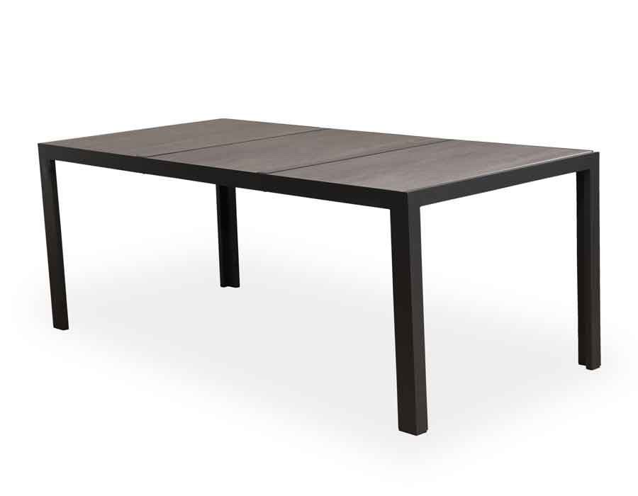 Fanø Geneve Keramik Havemøbelsæt - 90x195 cm - Sort/grå