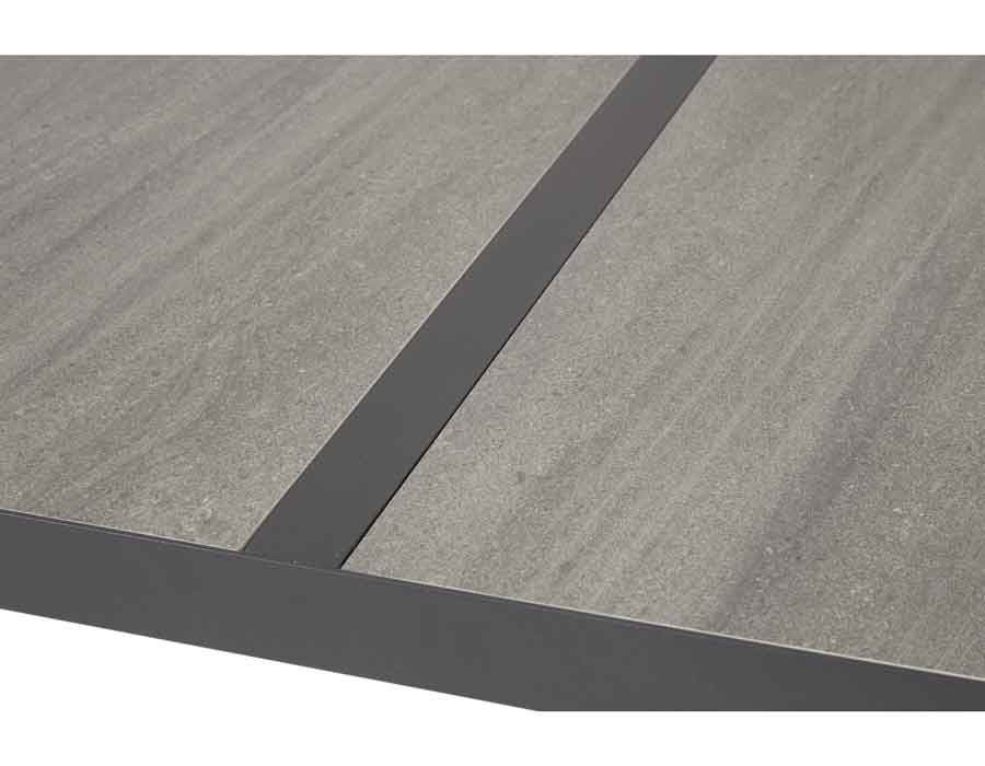 Fanø Geneve Keramik Havemøbelsæt - 90x195 cm - Sort/grå