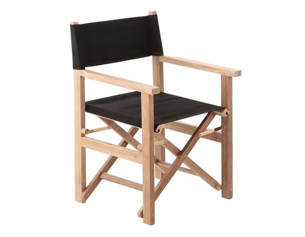 Teak Instruktørstol - Sort