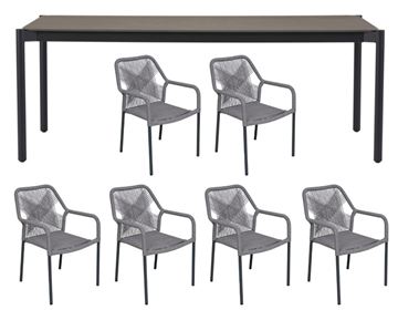 Ida Naomi Havemøbelsæt - 104x204 cm - Grå
