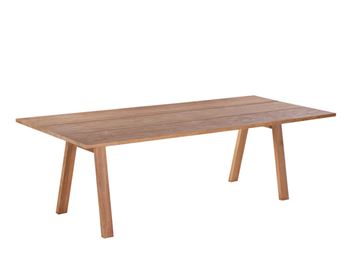 Mako Plankebord 100x240 cm - m/bordben i teak - Skrå