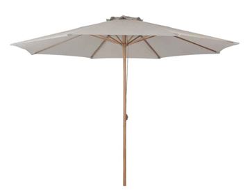 Markedsparasol - Ø3,5 - m/snoretræk - Beige