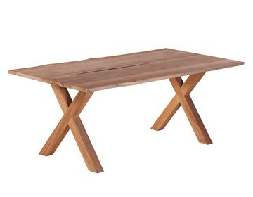 Mika Plankebord 90x200 cm - m/bordben i teak - Kryds