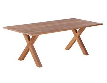 Milo Plankebord 100x240 cm - m/bordben i teak - Kryds