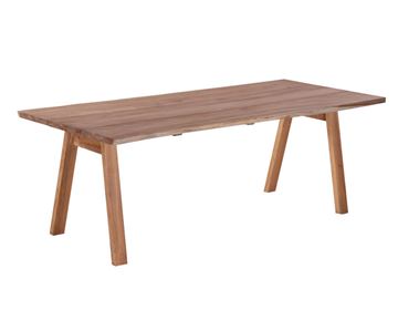 Mona Plankebord 90x200 cm - m/bordben i teak - Skrå