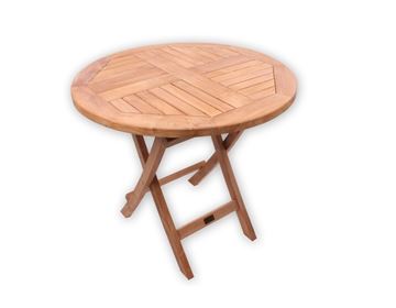 Prag Teak Havebord Ø 80 cm
