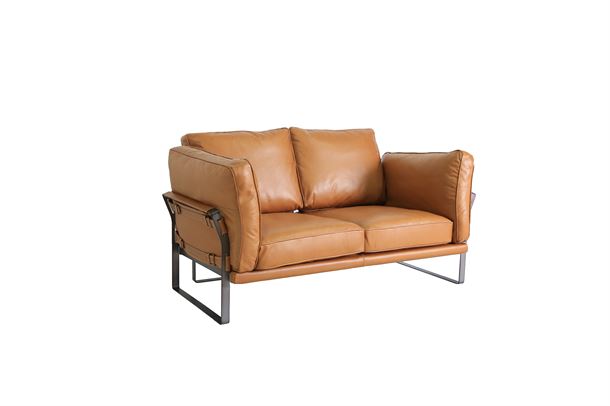 Briston 2 pers. Lædersofa - Mulberry Brown
