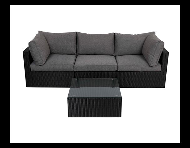 Sala modul loungesæt med chaiselong m/vandafv. hynder